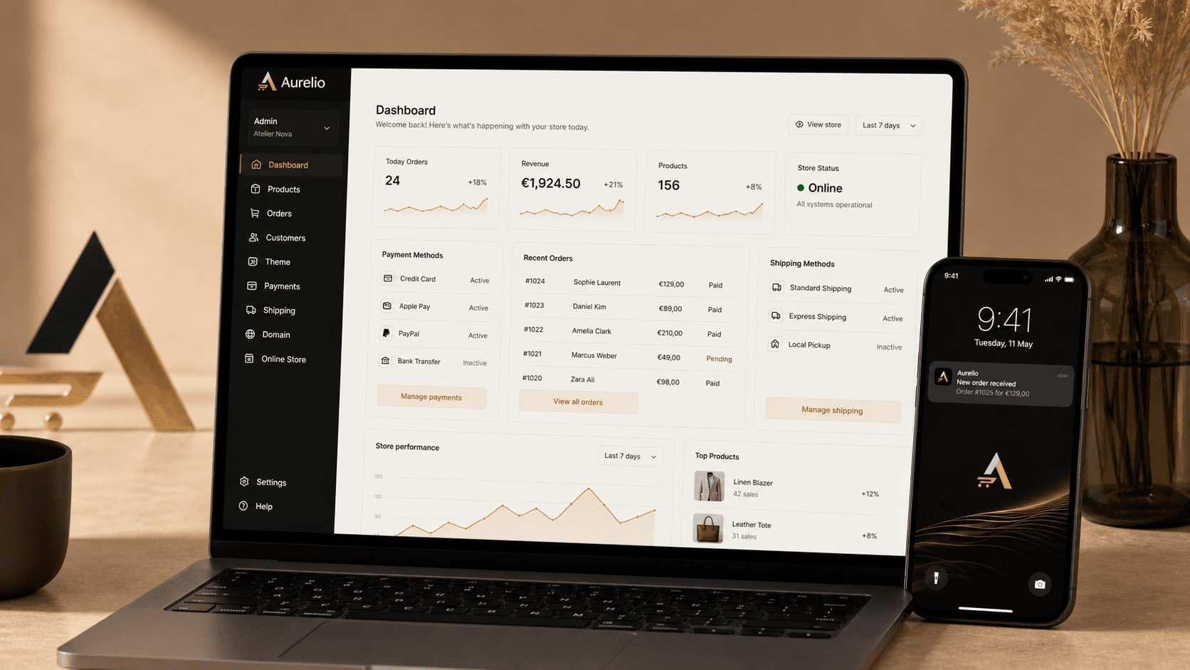 Merchant admin
